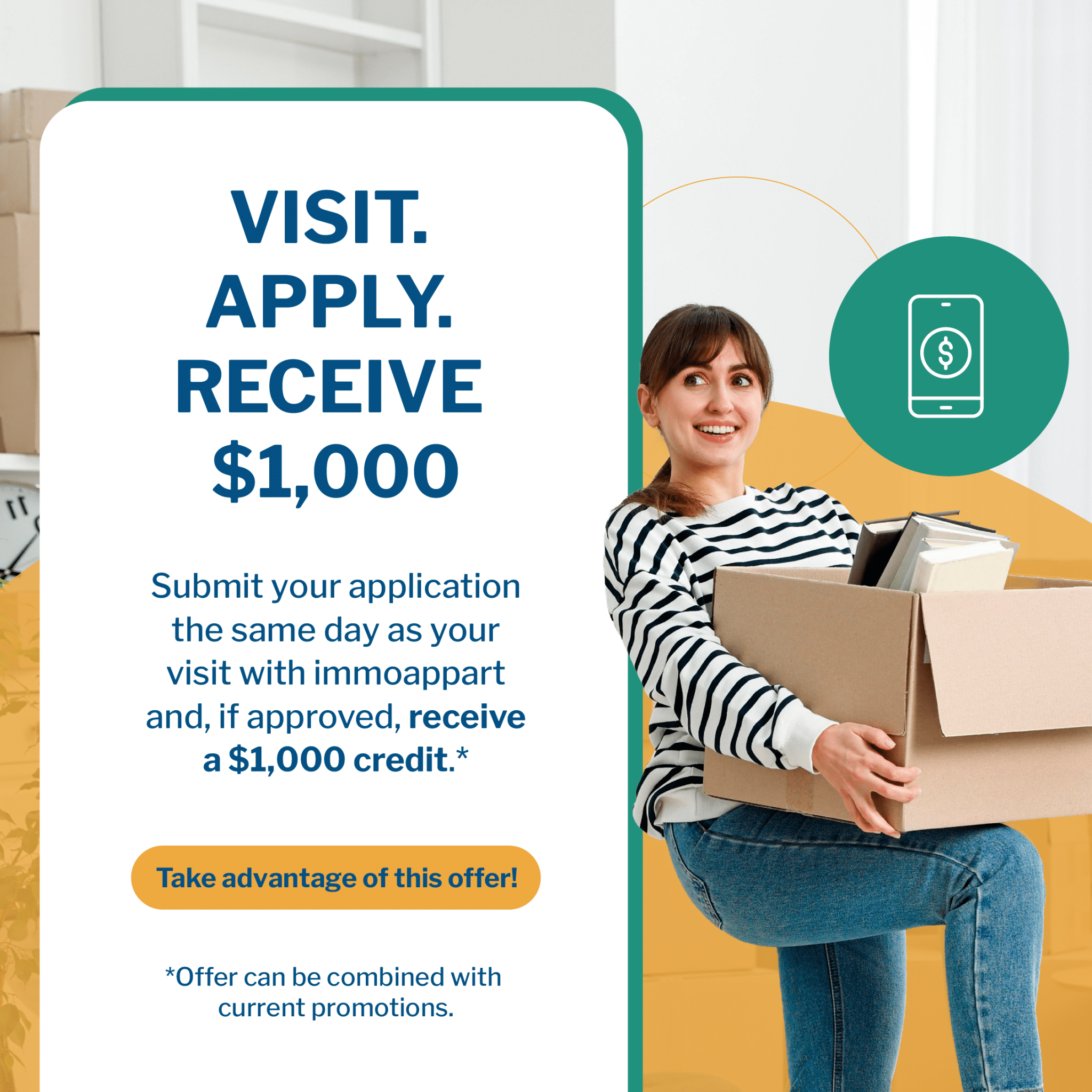 promotion visit apply receive $1000